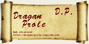 Dragan Prole vizit kartica